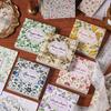 Journamm 100 peças de materiais de flores estéticas, papel de decoração, diário, planejador, colagem, papelaria, faça você mesmo, scrapbooking, papel artesanal