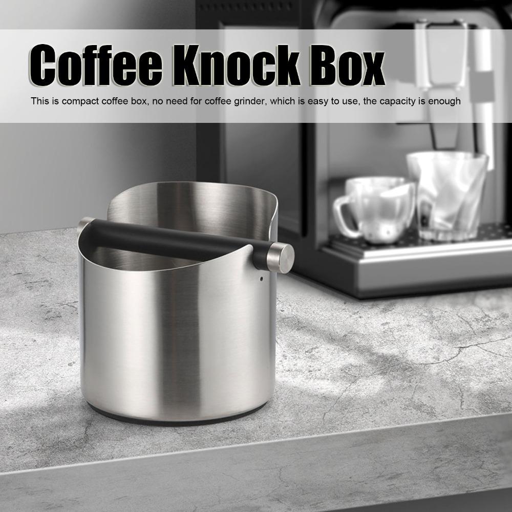 Removable Knock Bar Coffee Grounds Bucket Rubber Base Espresso Knock Box Espresso Making