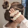 Pearl Ponytail Holder Faux Pearl Beads Elastic Hair Band for Woman