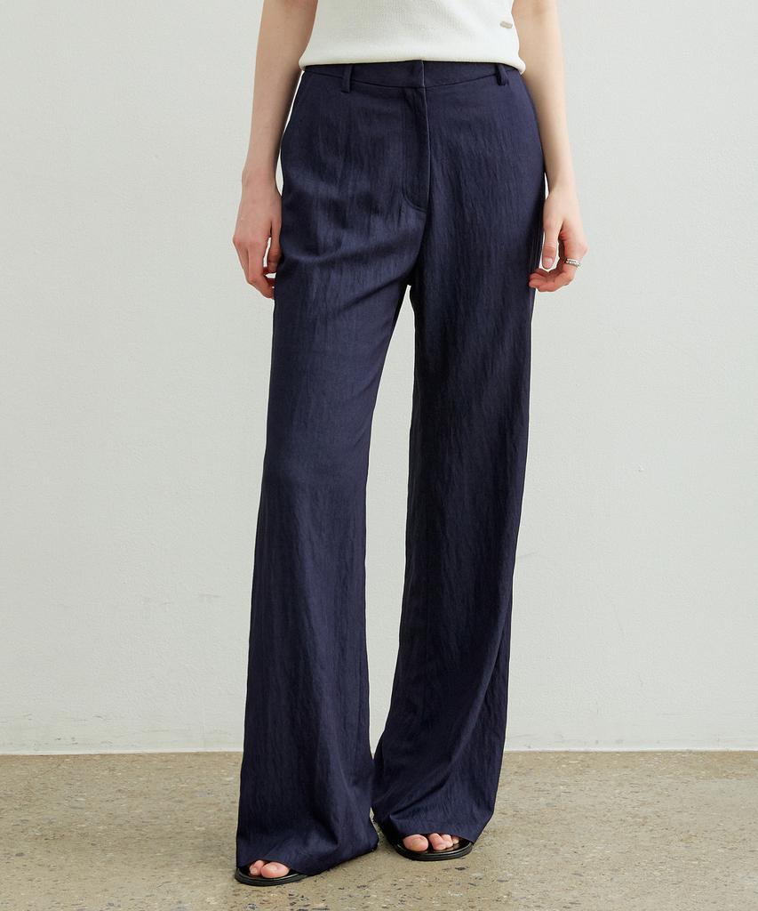ARTID Crease Semi Flare Pants_Navy