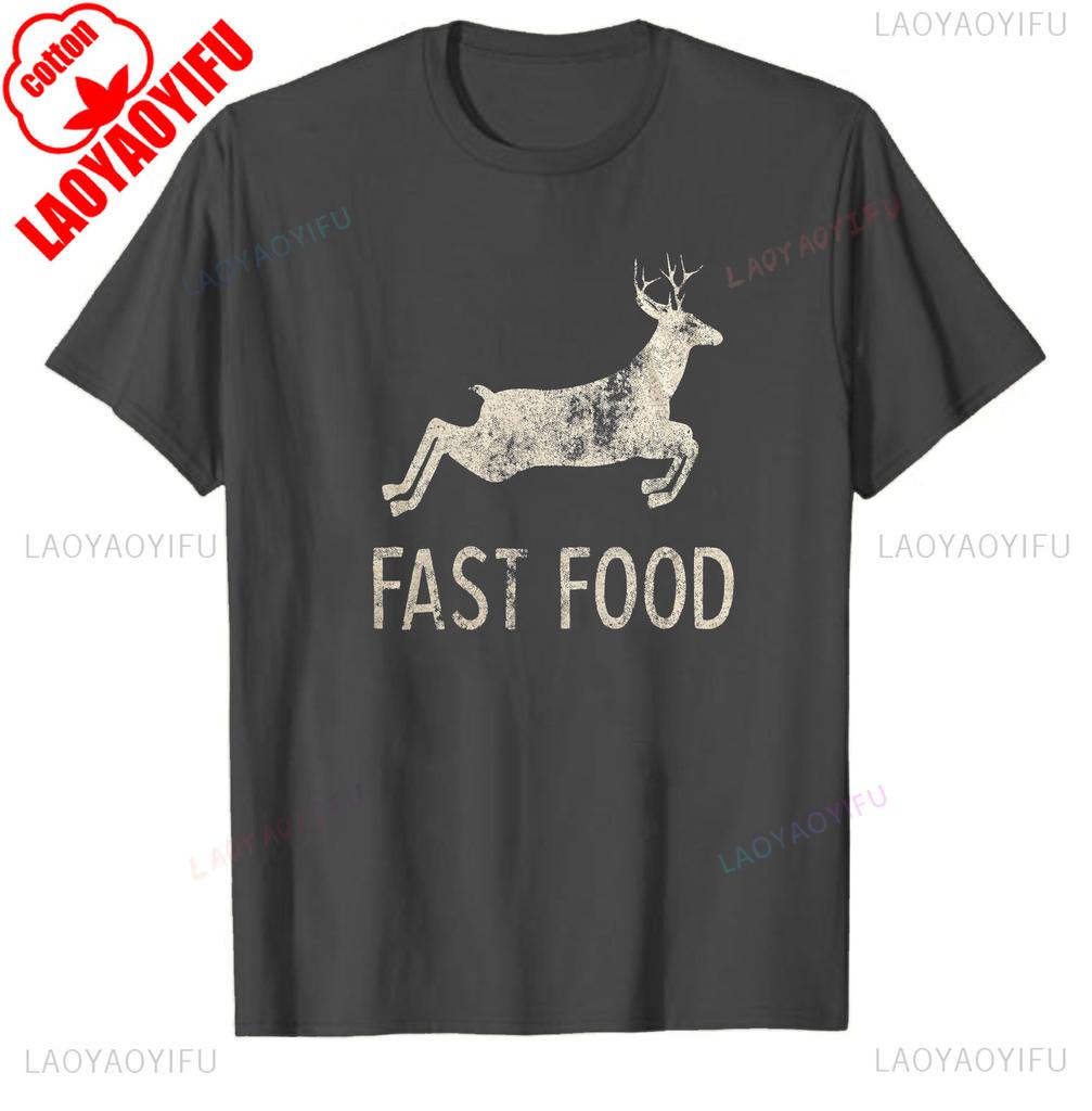 Hunting Unisex Funny Joke Deer Dad Shirts Rude Offensive For Hunters Fast Food Gifts Graphic Tshirts Unisex Tops Tee Shirt Short