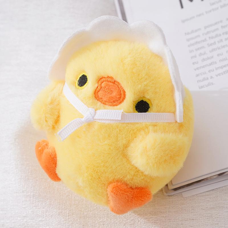 1Pc Cute Little Yellow Chicken Pendant Plush Toy Doll Bag Pendant Keychain Doll