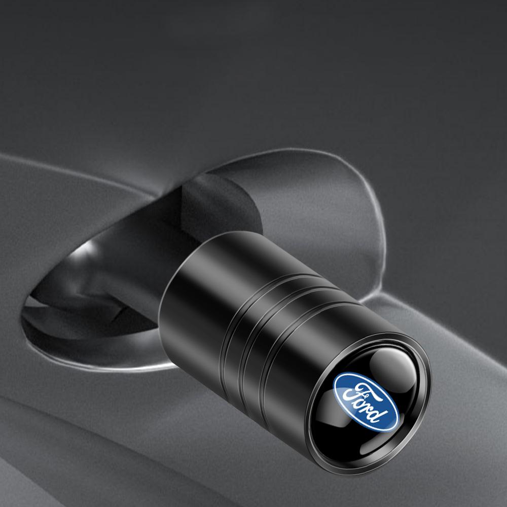 4Pcs Aluminum Car Wheel Tire Valve Caps Air Tyre Stem Cover Accessories For For Ford Focus MK2 Fiesta Mondeo Galaxy Falcon ST RS SJ4