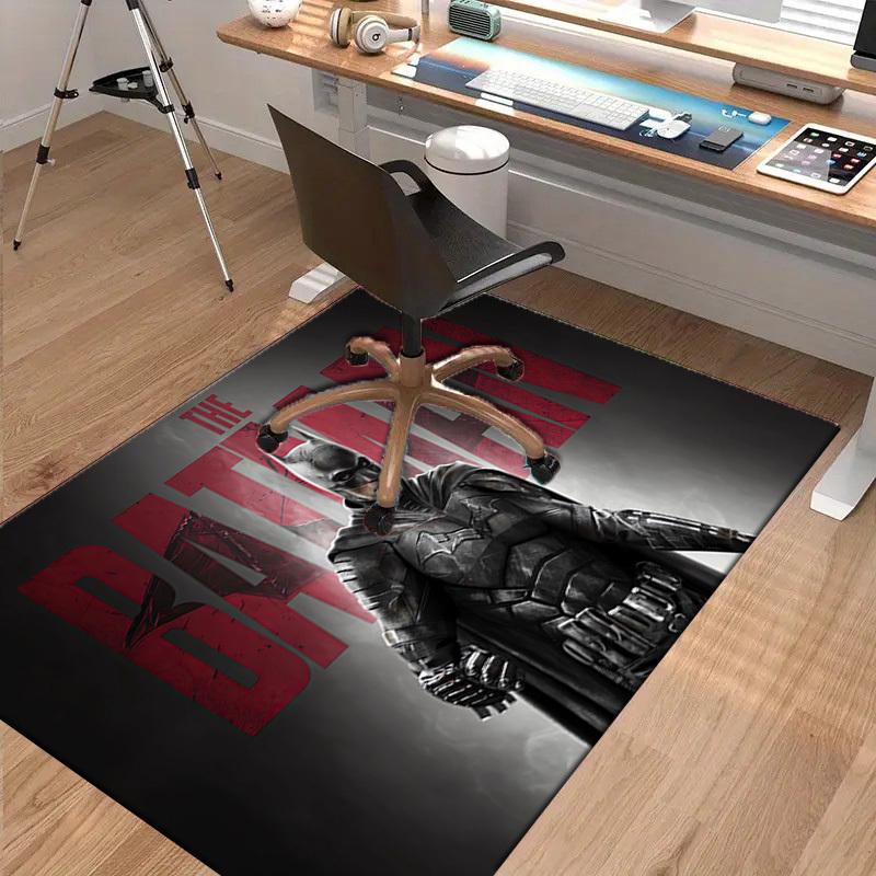 1pc Office Carpet Chair Mats The Batman Movie Poster Perfect for Office Chairs, Living Rooms, Or Bedrooms,Polyester Carpet.HDT093