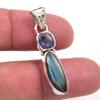Natural Labradorite,Kyanite 925 Solid Sterling Silver Jewelry Pendant 1.50" E0L92