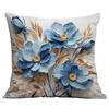New Imitation 3D Blue Floral Pillow Cover Compact Fresh Home Cushion Pillow Cover Decoration Premium Durable Quality