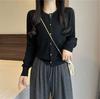 Versatile Round Neck Knit Cardigan Coat for Women - Early Autumn Loose & Slimming Design