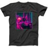 Synthwave Vaporwave Naplemente Pálmafák 80-as 90-es évek Illusztráció Póló Pulóver Kapucnis pulóver Férfiaknak Nőknek Gyerekeknek Kanadában készült Fekete