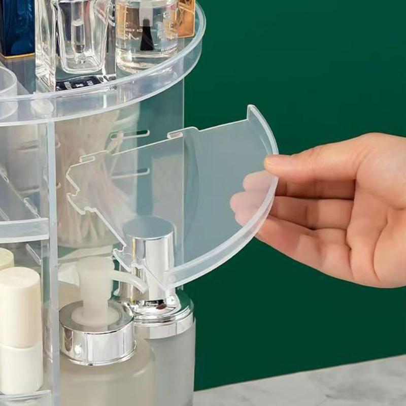 Organizador de Cosméticos Acrílico Giratorio 360 Transparente Multicapa Gran Capacidad Almacenamiento de Maquillaje Para Tocador Baño Escritorio