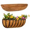36/48-Inch Flower Basket Coco Coir Liner Rectangle Foldable Breathable Wall Hanging Flower Pot Plant Basket Trough