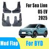 4 stuks Auto Band Spatbord Waterdicht Voorkomt Modder Spatten Auto Modderflap Spatbord Trim Accessoires Voor BYD Sea Lion 05 EV 2025