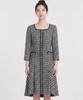 ECOLEDEPARIS Tweed Square Neck Dress_Rb34Woam11Z