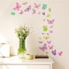 1 Blatt Wandaufkleber mit bunten Schmetterlingen, selbstklebend, wasserdicht, PVC, abnehmbar, für Wohnzimmer, Kinder, Mädchen, Schlafzimmer, Dekoration, Wandkunst-Aufkleber