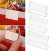 Store L Shape Counter Top Stand Price Card Tag Acrylic Sign Display Holder Shelf Label Holder