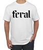 Feral Funny Gothic Text Gen Z Alpha Slang Meme Influencer Men's T- Shirt