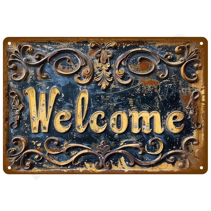 Retro Wall Art Tin Sign Interior Outdoor Aesthetic Room Vintage Home Decor Items Decoration Luxury Metal Sign Poster Plates Bar