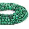Perline distanziatrici sciolte rotonde in pietra preziosa malachite brillante 16 fili 4 6 8 10 12 mm