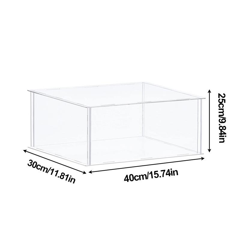 Transparent Display Case Countertop Box Organizer Stand Dustproof Protection Showcase Storage Box