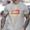 Men's Vintage Cassette Tape with Pencil T-shirt Shirts for Guys Funny Graphic Tees Birthday Clothes Fashion Casual Men's Tees