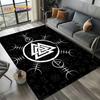 Odin Wikinger Symbol Valknut Nordisch Walhalla Teppich Teppich für Wohnzimmer Schlafzimmer Zuhause Sofa Dekoration, Bereichsteppich Rutschfeste Bodenmatte