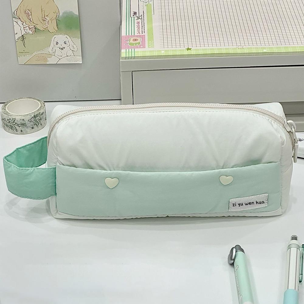Large Capacity Pen Bag Pastel Color Stationery Pouch New Pencil Case Back To School