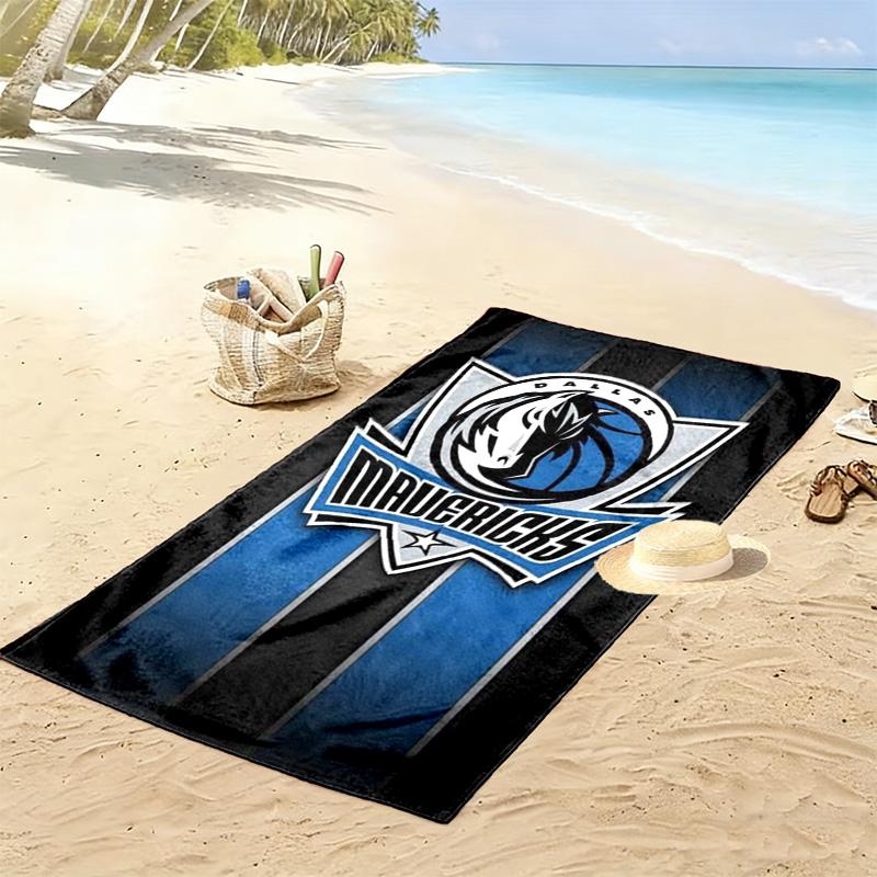 Dallas Mavericks Print Beach Towel, Large Soft Quick Dry Towel for Beach Camping Swimming