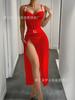 Sexy Underwear Pure Desire Perspective Mesh Slit Skirt Gem Shoulder Strap Sexy Underwear