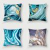 Nordic blau Marmor Polyester Kissenbezug Sea Rock Textur Nachttisch Sofa Stuhl Wurfkissen Kissenbezug Home Decor Kissenbezug