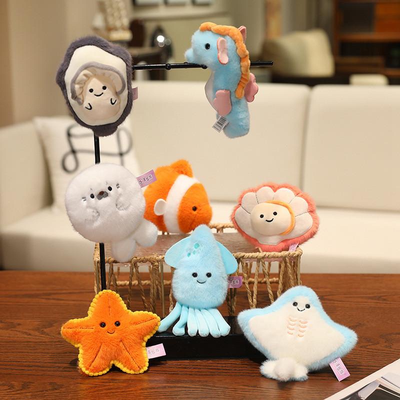 Marine Series Plush Magnet Toys With Magnetic Backing For Kitchen Decor