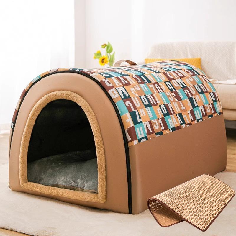 Dog Kennel To Keep Large Dogs Warm In Winter. Dog Kennel House In Winter. Removable and Washable for Golden Retriever Pets. Suitable for All Seasons.