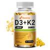 Vitamina D3 5000 UI + K2 MK7 200 mcg Doză Mare - 120 Capsule Vegetariene