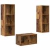 TV Cabinet Set Reclaimed Wood Look 37 X 37 X 107 Cm Engineered Wood