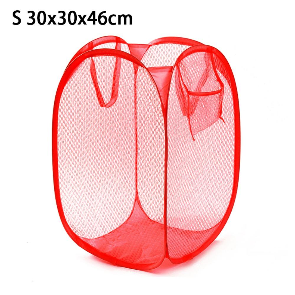 Portable Foldable Dirty Clothes Basket Breathable Mesh Clothes Storage Basket Large Capacity Easy Storage Laundry Basket