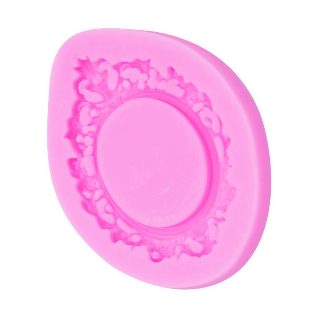 Lace Pattern Picture Frame Mold Fondant Decorating Tools Mirror Shape Chocolate European Style Clay Epoxy Mould