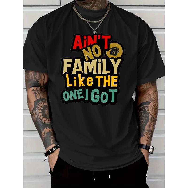 Taglie Europee T-shirt Casual da Uomo per Esterno con Stampa di Lettere - Non Tutte le Famiglie Sono Come la Mia