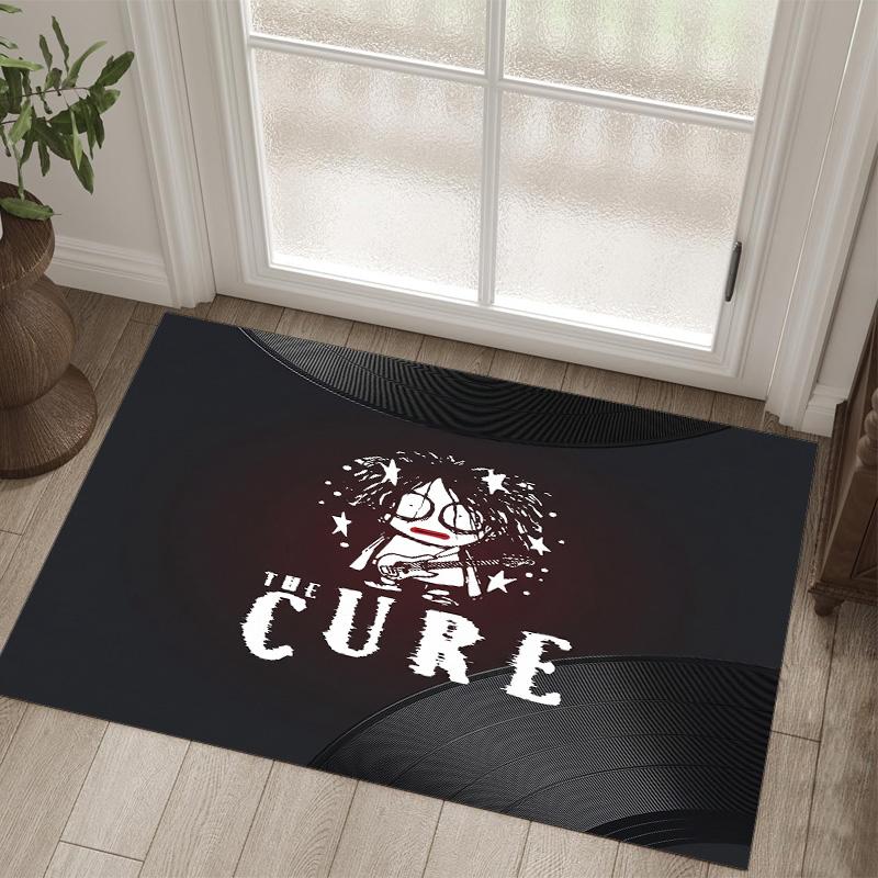 The Cure Design Kristall Samt Teppich Gemütlich Nicht?Rutschfester Teppich mit Aufdruck für Schlafzimmer Wohnzimmer Eingang