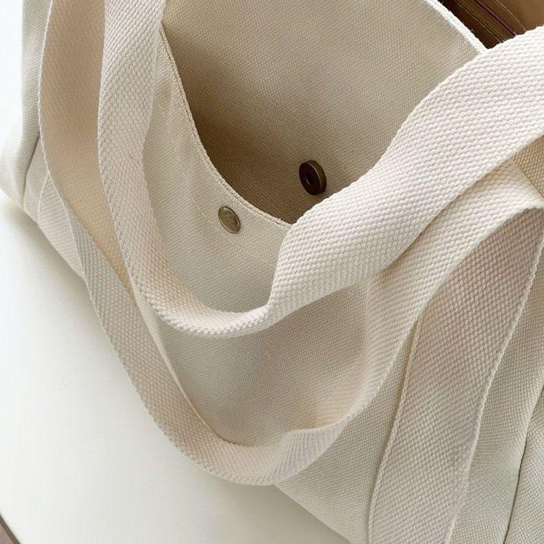 Large Capacity Canvas Tote Bags for Work Commuting Carrying Bag College Style Student Outfit Book Shoulder Bag
