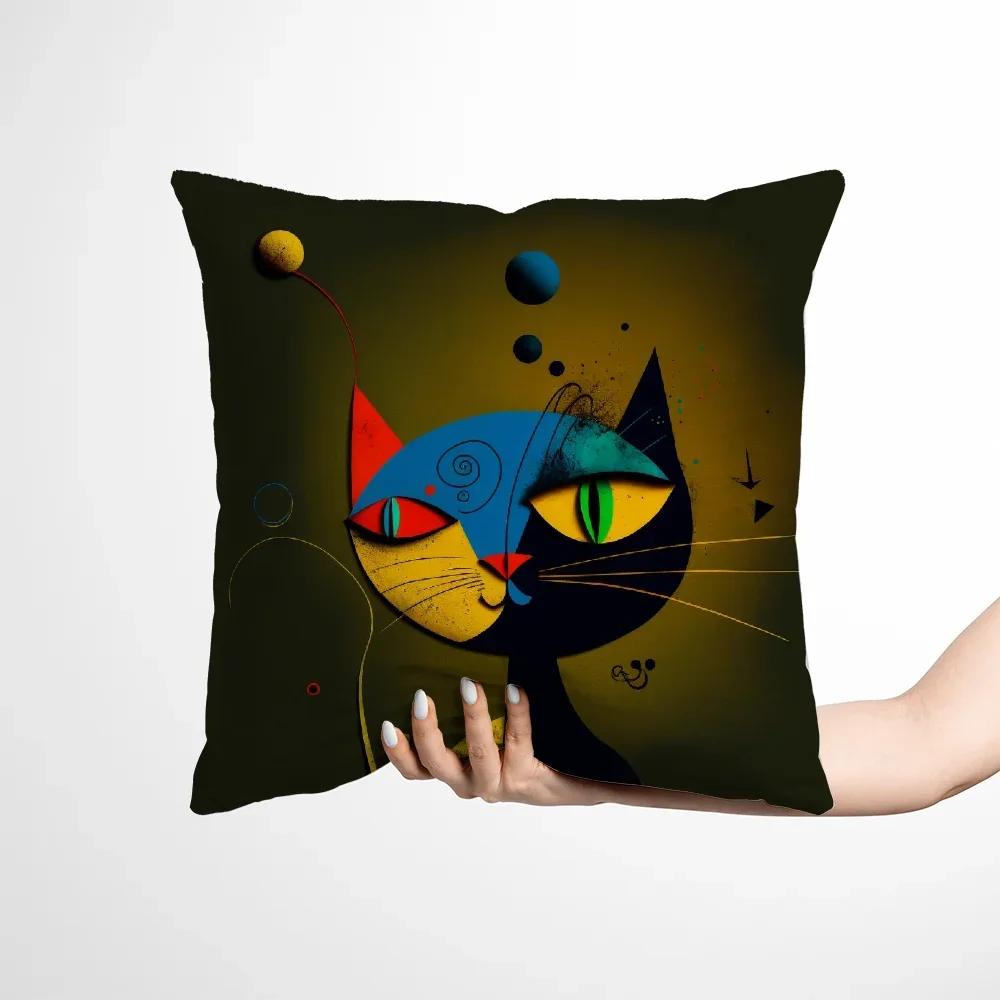 Kissenbezug Picassos Katze Kissenbezüge Dekokissen für Mädchenbett Zierkissen x Kissenbezüge