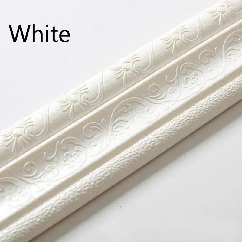 3D Self-adhesive Strip Wall Decoration Foam Frame Strip with Adhesive Waist Line Wallpaper Waterproof Baseboard Wall Sticker