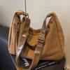 Retro Large-capacity Suede Crossbody Bags for Women Autumn/winter Casual Shoulder Tote Bag for Commuting Work Daily Zip Handbags