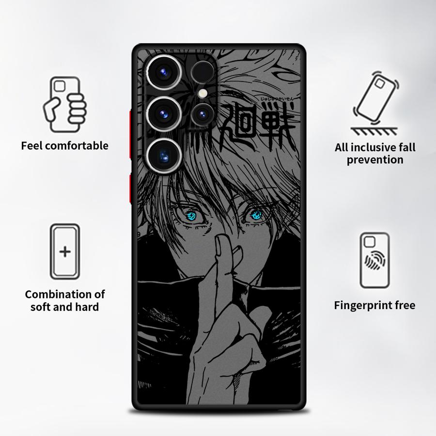 Coque arrière pour téléphone Funda pour Samsung Galaxy S20 FE Note 20 Ultra 10+ S24 Plus S26 S22 S21 S25 Ultra S23 FE Anime Japonais