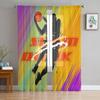 Basketball Player Sport Chiffon Sheer Curtains for Living Room Bedroom Home Decoration Window Voile Tulle Curtain Drapes