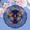 2D Butterfly Wind Spinner - Vibrant Kinetic Metal Garden Decor, Colorful Wind Chime for Outdoor & Indoor, Unique Gift Idea (No Electricity Needed)