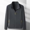 Heren Herfst Fleece Effen Kleur Minimalistisch Jasje, Jeugd Opstaande Kraag Warme Top