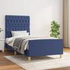 Bed Frame without Mattress Blue 90 x 190 cm Fabric