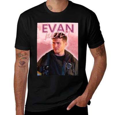 Evan Buckley, 9-1-1 T-shirt t-shirts voor man pakket wit man t-shirts katoen T-shirt