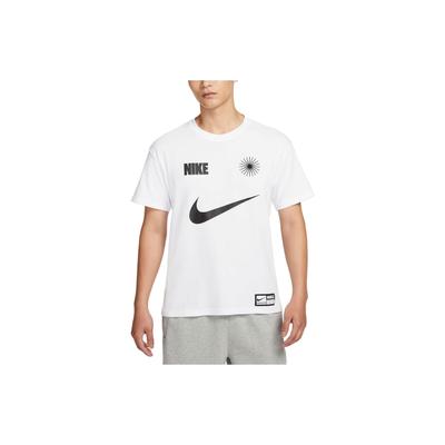 Nike Alfabetlogo Trykk Kort Erme Basketballtrøye Herre Topper Hvit FJ2307-100