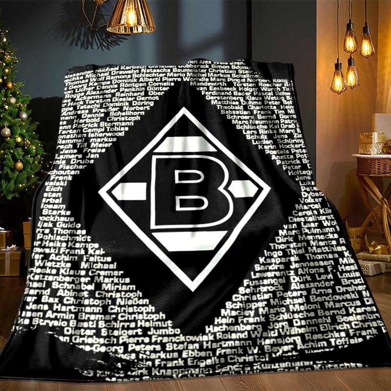 Green Black Borussia Blanket Lightweight Ideal Bedding Blanket Perfect for Travel, Camping, Living Rooms, Offices, Sofas, Fan Christmas Gift
