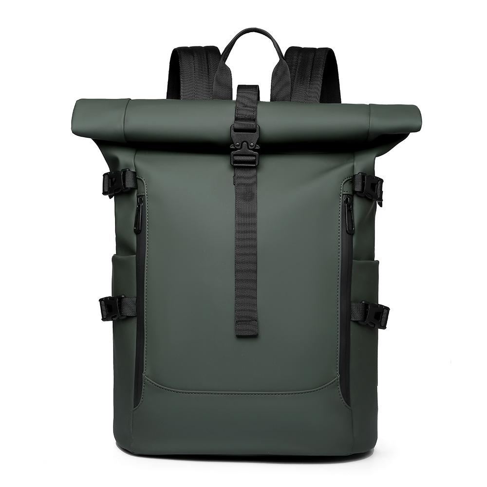Shoulder Bag Men's Senior Sense of Business Computer Outdoor Leisure Rolled Edge Travel Backpack Fashion Commuting
