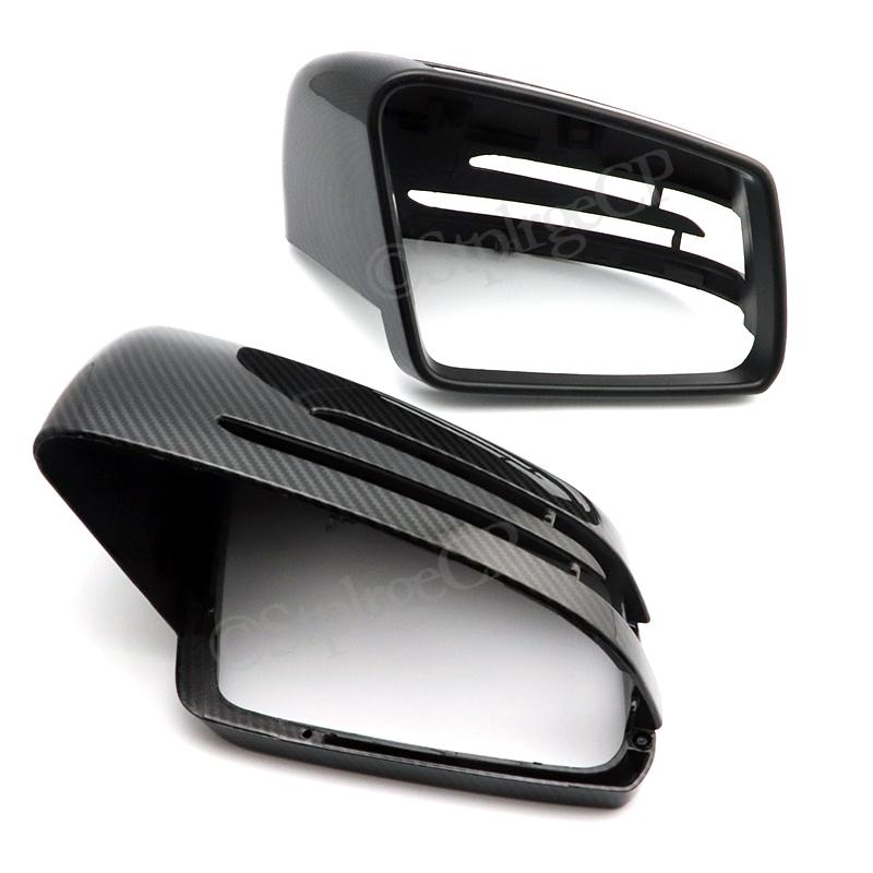 For Mercedes Benz B Class W246 2012-2018 Rearview Mirror Cover Bright Black Carbon Fiber Pattern Mirror Cover Mirror